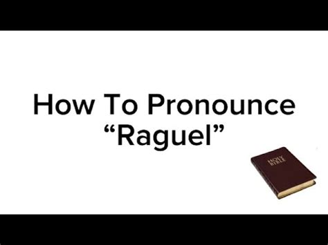 pronunciation of raguel|raguel pronunciation youtube.